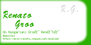 renato groo business card